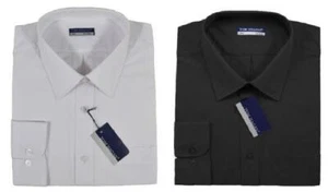 Herren große Größe Tom Hagan langärmeliges Freizeit-/Formelles Shirt Größe 3XL-6XL schwarz, weiß - Bild 1 von 3