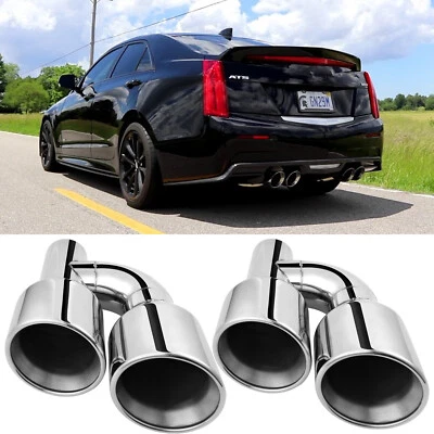 Para Cadillac ATS ATS-V CTS CTS-V 2.5" ID 4" OD Escape Cuádruple Puntas Doble Pared Foto 1 de 4