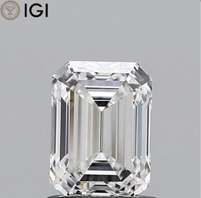 Emerald Shape 1.10 CT. CVD Lab Grown Diamond IGI Certified F Color VVS2 Clarity - Image 1 of 4