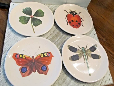 John Derian para Target Melamina Edición Limitada Jardín Insectos Aperitivo Platos 4 Foto 1 de 4