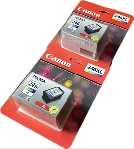 2 Cartuchos de Tinta Canon PIXMA 246XL Color Nuevo Genuino 246 XL SELLADO NUEVO - Imagen 1 de 5