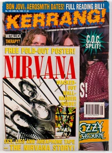 Metallica NIRVANA POSTER Ozzy Osbourne KERRANG magazine 1993 June 449 Bon Jovi - Picture 1 of 15