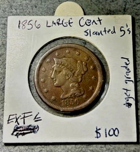 1856 grande centesimo inclinato 5 (libertà) - Foto 1 di 2