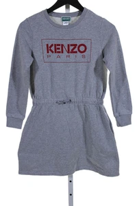 Kenzo Girls Round Neck Long Sleeves Drop Waist Mini Dress Gray Size 12 - Picture 1 of 6