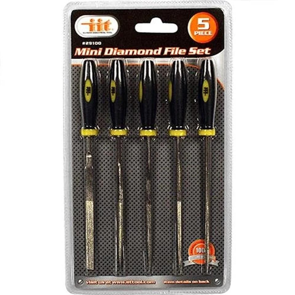 IIT 29100 5-Pc. Mini Diamond File Set Smooths Shapes Files Ceramic Marble - Image 1 of 1