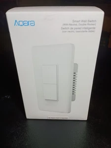 AQARA Smart Home Wall Switch With Neutral, Double Rocker - White NEW - Picture 1 of 5