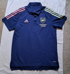 Camisa Polo Arsenal Para Hombre Mediana Azul Artilleros Manga Corta Adidas Fútbol - Imagen 1 de 10
