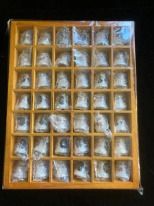 Presidential Thimble Set- 42 Pieces including Wooden Display Case. - Picture 1 of 1