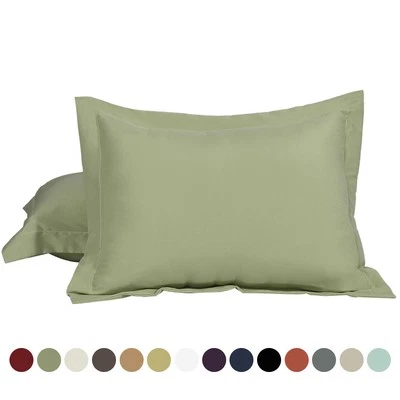 2Pcs Standard/Queen/King Microfiber Pillow Shams Pair No Zipper Pillowcases - Image 1 of 4