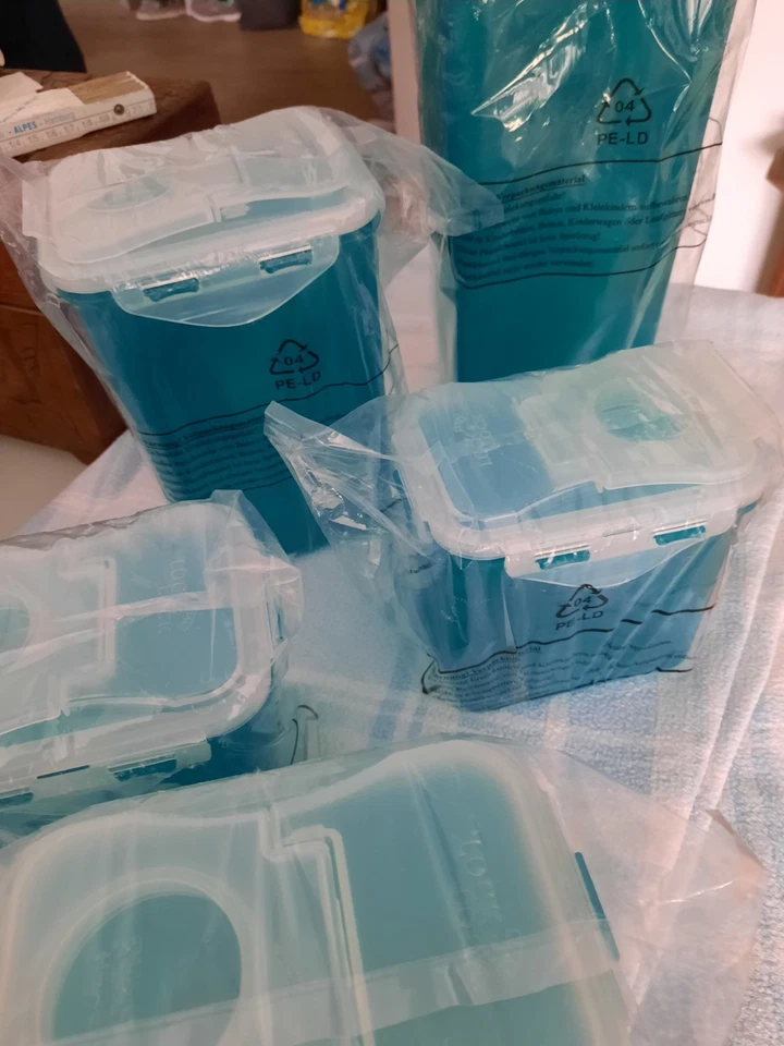 Schuettelboxen Look Look Aufbewahrung Voratsboxen Tuerkis Qvc Neu - Bild 1 von 4