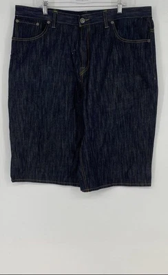 Bermudas Sean John Para Hombres Azul Algodón Lavado Oscuro Frente Plano Denim Talla 40 Foto 1 de 4