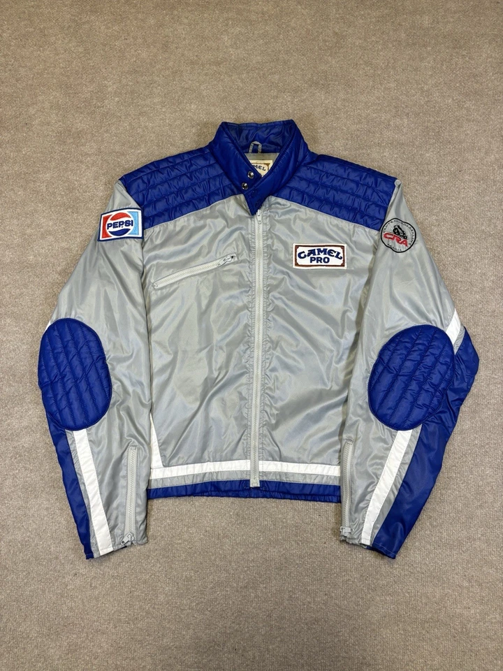 Vintage 1980s Camel Pro Riders Nylon Jacket Pit Jacket Size XXL Track Racing - Image 1 of 4