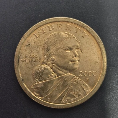 Moeda de um dólar 2000 P Sacagawea Liberty Flying Eagle Estados Unidos da América - Imagem 1 de 2