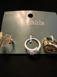 Wild Fable Women Girl's 3 Ring Set, Gold tone, White, sizes 5,6,7 (Lot #325) - Picture 1 of 5