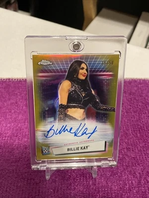 2021 TOPPS CHROME WWE GOLD REFRACTOR BILLIE KAY ON CARD AUTO AUTOGRAPH SP#/50 - Image 1 of 4