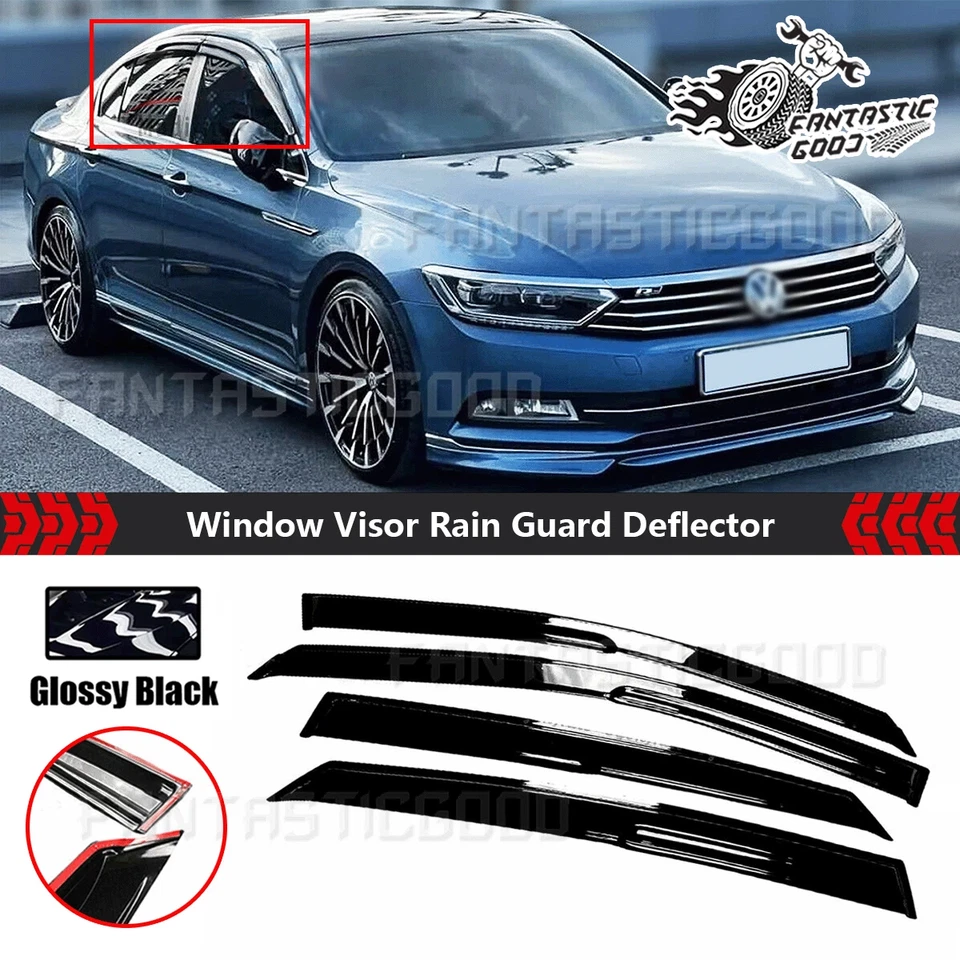 Para VW Passat Sedán 2012-2018 JMD Mugen Estilo Ventana Visera Protectores de Lluvia Deflector Foto 1 de 4