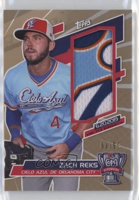 2020 Topps Pro Debut Copa de La Diversion Relics Gold /50 Zach Reks #COR-ZR - Image 1 of 2