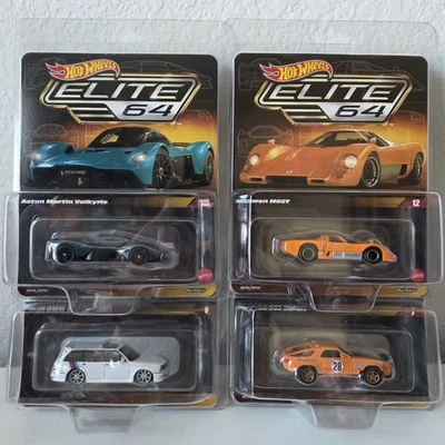 Hot Wheels Elite 64 McLaren M6GT, Aston Martin Valkyrie, Porsche 928 Safari, BMV Foto 1 de 4