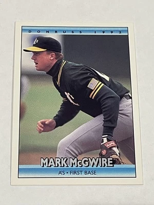 1992 Donruss Baseball #348 - Mark McGwire - Oakland Athletics - Image 1 of 2