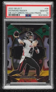 2022 Select Green & Yellow Prizm Die-Cut Desmond Ridder PSA 10 GEM MT Rookie RC - Foto 1 di 3