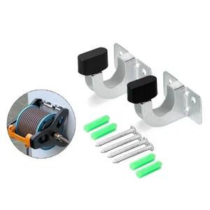 Garden Hose Reel Wall Mounted Hangers Brackets Wall Mount - Picture 1 of 7