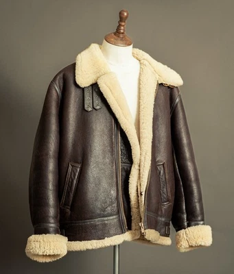Vintage Sheepskin Shearling Flying Jacket - RAF Style,  Made in England XXL (48) - Image 1 of 4