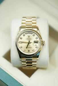 Gents Yellow Gold Rolex Day-Date 36mm 118238 2003 Factory Champagne Diamond Dial - Picture 1 of 12