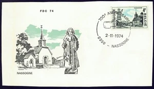 Belgium Nassogne, from FDC, Crease at Left, Used - Picture 1 of 2