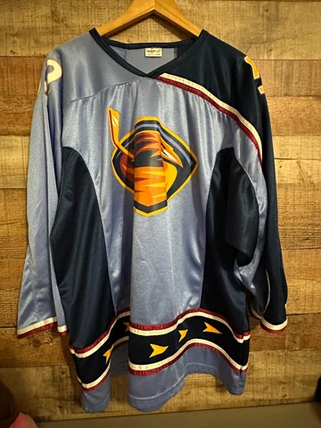 Atlanta Thrasher Jersey Promo Blue Kari Lehtonen SEE MEASUREMENTS Cover