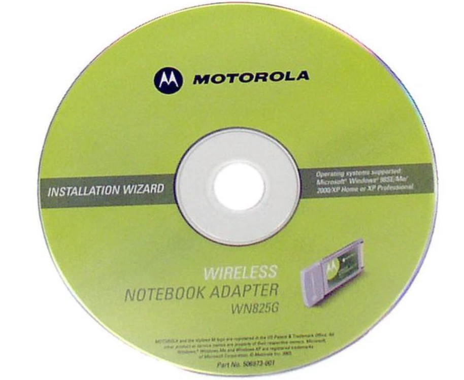 Software Driver CD-ROM Motorola 802.11G Wireless Notebook Adapter WN825G (2003) - Image 1 of 1
