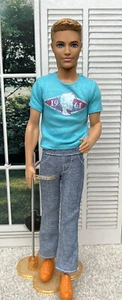 Barbie's Ken Fashionista 12" Junge Puppe 2012 gekleidet mit Schuhen geformtes Haar sehr guter Zustand - Bild 1 von 9