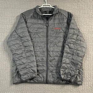 North End Puffer Jacket Men XL Gray Black Houndstooth Lightweight Outdoor Logo - Picture 1 of 14