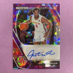 2021-22 Prizm DP Justin Gorham #JGO RC Rookie Auto-PURPLE ICE PRIZM /99 HOUSTON