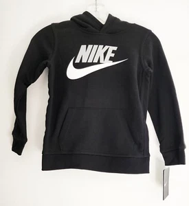 Nike Little Boys Sportswear Club Fleece Hoodie Black Sz 5 - NWT - Picture 1 of 1