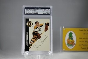 Jerry Toppazzini 1994 Parkhurst Missing Link Autographed Card #1 - PSA/DNA