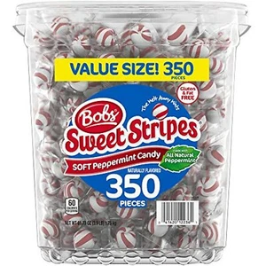 Bob's Red & White Bob's Sweet Stripes Soft Candy, 61.73 Ounce, Peppermint, 350 - Picture 1 of 7