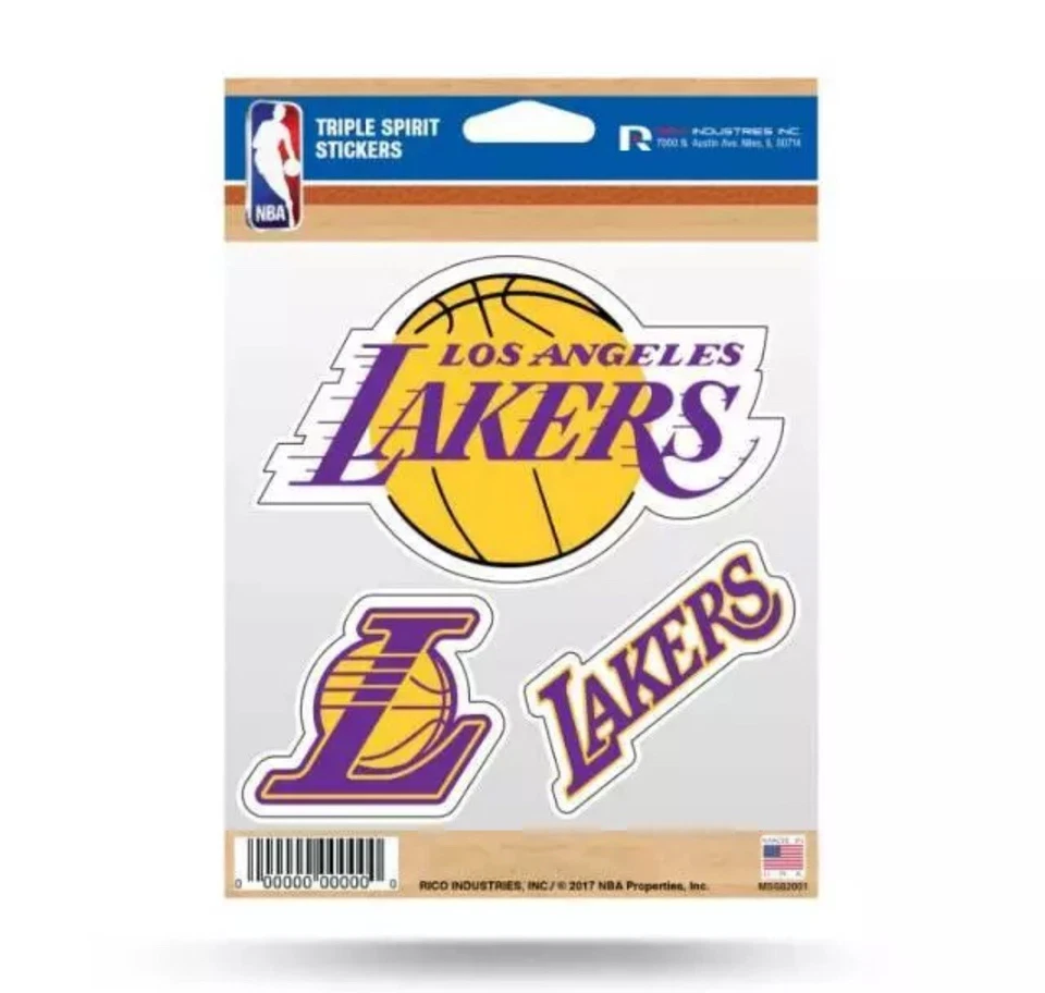 Los Angeles Lakers - Hoja de 3 pegatinas Triple Spirit Foto 1 de 1