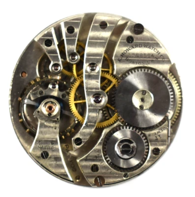 Lote Movimiento Reloj Bolsillo Howard 12s 17J De Colección.wz Foto 1 de 3