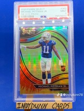 2020 Panini Select Michael Pittman Jr PSA 9 Field Level Tie Dye Prizm 3/25