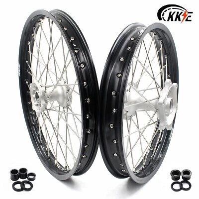 Llantas KKE 21/19 Cast MX para Honda CRF250R 2014-2025 CRF450R 2013-25 plateadas Foto 1 de 4