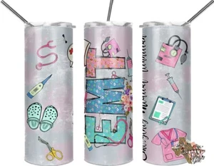 EMT Emergency Medical Technician Design, Skinny 20oz Tumbler W/ Lid & Straw - Picture 1 of 1