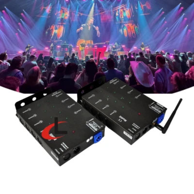 2PC 8 Way Stage Splitter Indoor DMX Stage Light Signal Amplifier DMX Distributor - Image 1 of 4