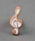 New Music Notes Treble Clef Antique Copper Colour Pin Badge Metal Enamel Tie Pin