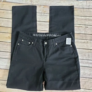 Boston Proper Rio Fit Black Jeans Straight Leg Womens Size 10 - Picture 1 of 8