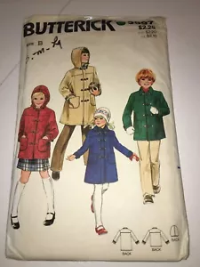 NIÑAS NIÑOS SIN CORTAR BUTTERICK 3997 PATRÓN DE COSTURA ABRIGO CHAQUETA VINTAGE TALLA S M L - Imagen 1 de 3