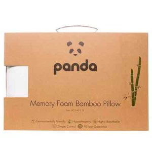 White Pillow Panda Memory Foam Bamboo Pillow Tripple Layer Soft Hypoallergenic - Picture 1 of 6