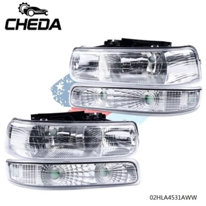 Faros + luces de señal aptas para Chevy Silverado 2000-06 Tahoe Suburban 1999-02 - Imagen 1 de 12