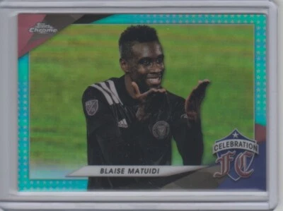 2021 Topps Chrome MLS Celebration FC Aqua Refractor #CFC2 Blaise Matuidi 35/99  - Image 1 of 2