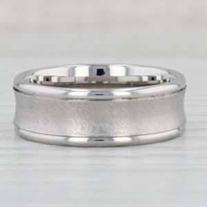 New Brushed Concave Titanium Ring Size 10 Men's Wedding Band - Picture 1 of 5