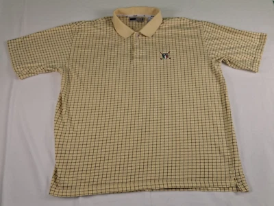 Camisa polo Fila Italia para hombre XL con cuello de escudo de golf amarilla vintage años 90 Foto 1 de 4